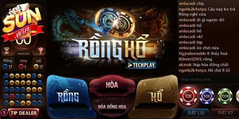 Rồng hổ luôn là tâm điểm chú ý tại sảnh Casino Sunwin