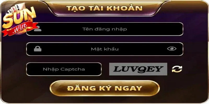 Thực hiện theo 3 bước đơn giản để sở hữu tài khoản đăng ký Sunwin