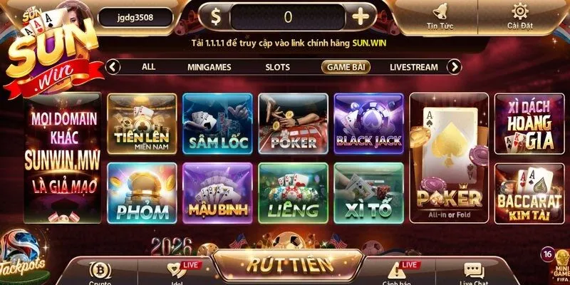 Trải nghiệm không gian cá cược đẳng cấp thế giới cùng Game bài Sunwin