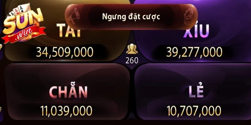 Đa dạng các loại hình cửa cược hấp dẫn người chơi tại Tài Xỉu